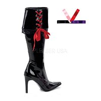 C-Plunder-110 Black 3 1/4 Inch Sexy Knee High Boot
